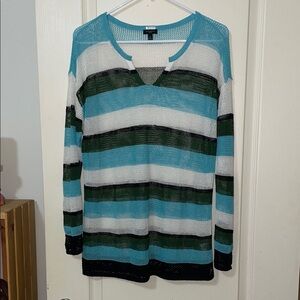 Talbots linen blend pull over top Size L:P